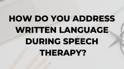 written language speech therapy