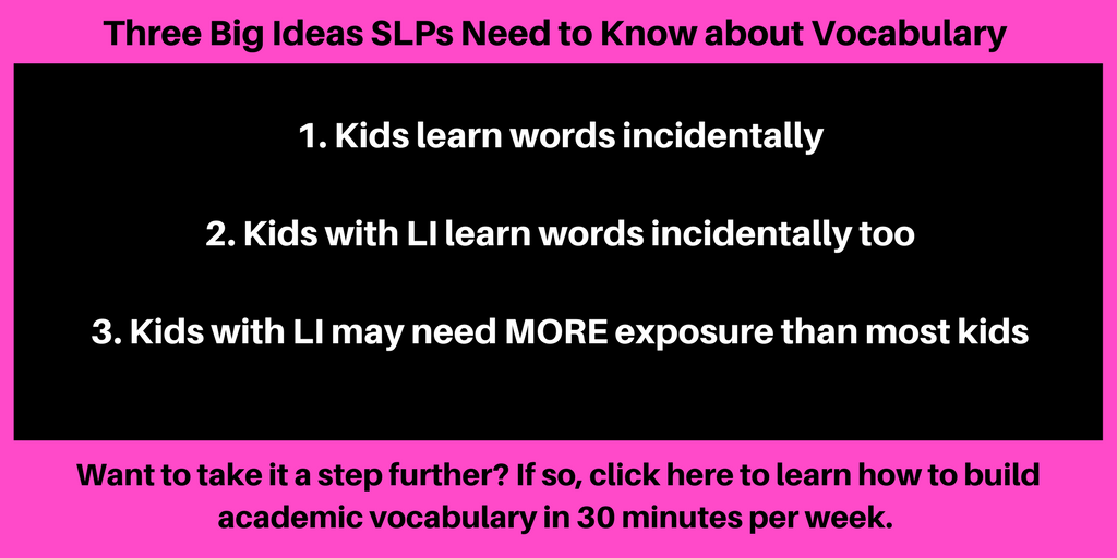 how should an SLP address academic vocabulary