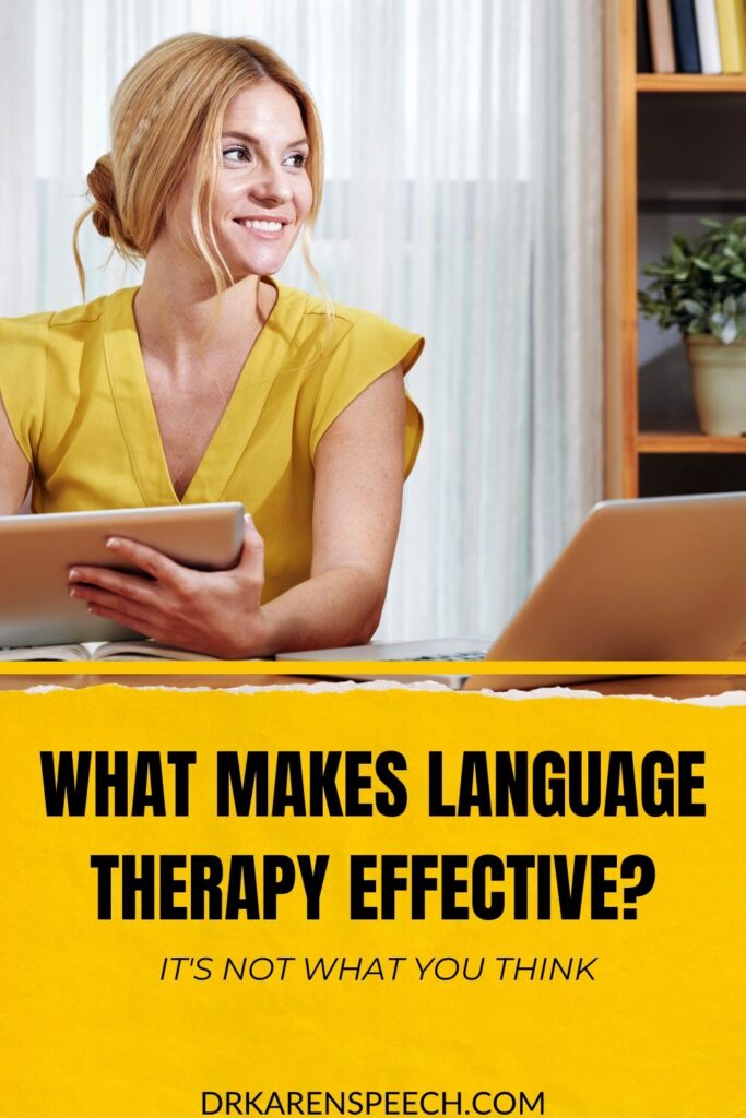 what makes language therapy effective